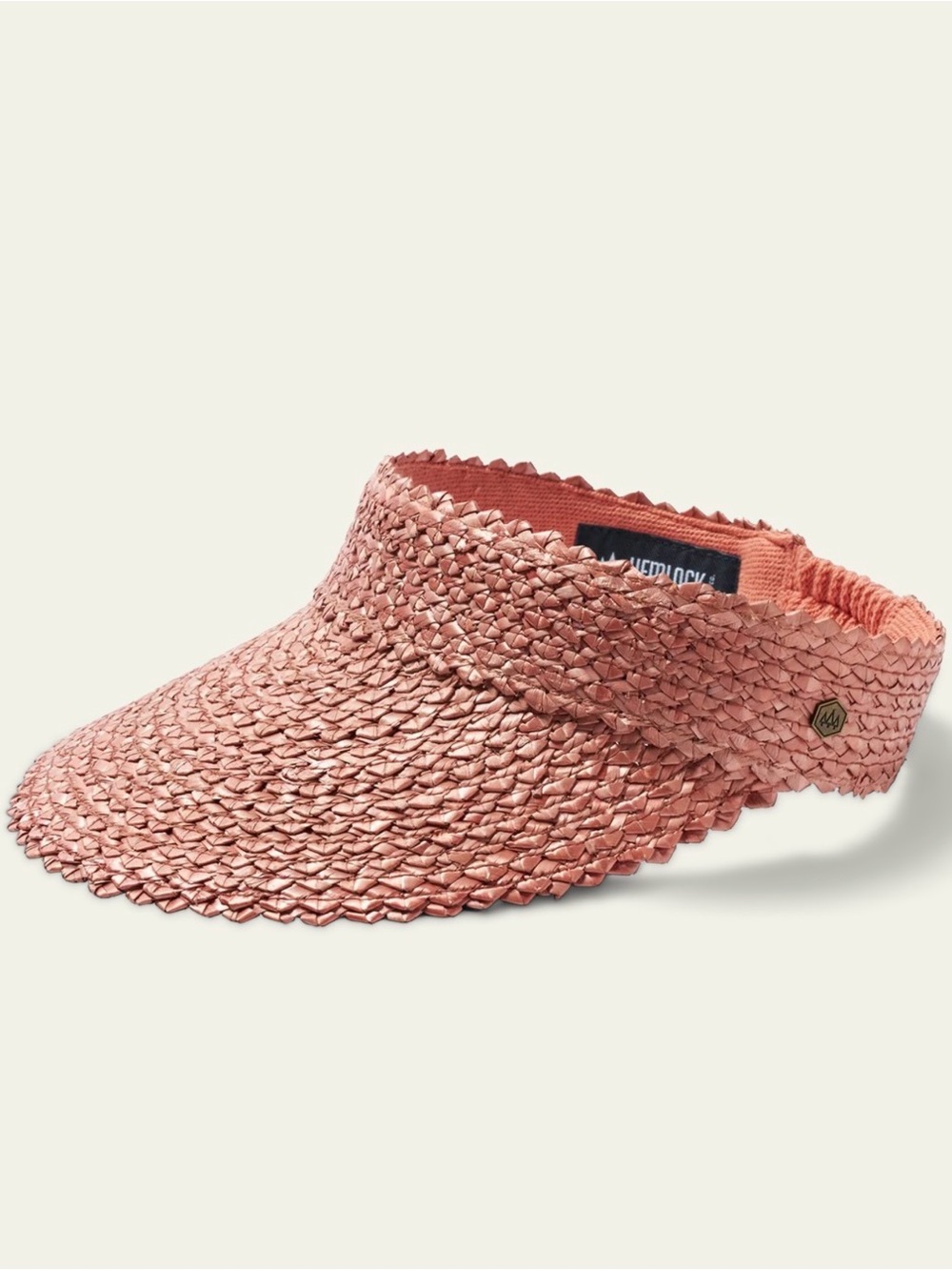 Hetilock Pink Metallic Woven Visor
